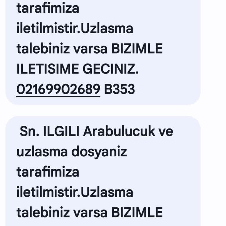 E. Arablclk (SMS) Şikayeti