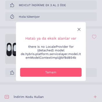 İndirim Kodu Ve Uygulama Sorunları