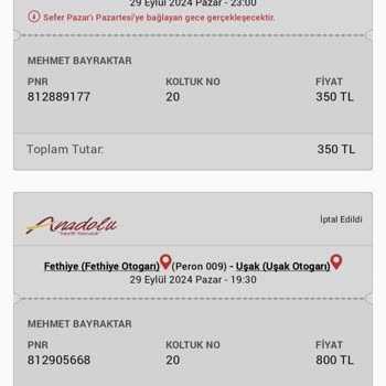 İptal Edilen Biletlerin Ücreti Hala Hesabımda Yok!