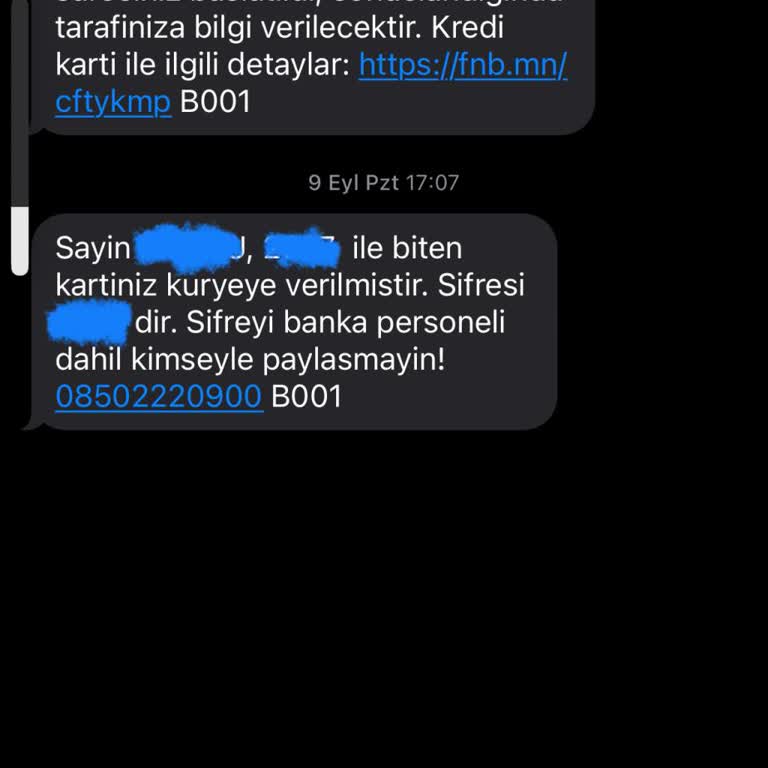 Bir Aydır Gelmeyen Kart Ve İptal Talebi