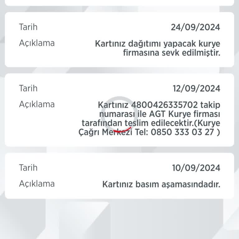 Kaybolan Kart Ve Ulaşılamayan Kurye