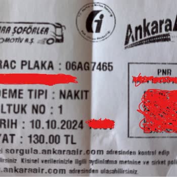 Ankara Air Otobüslerinde KDV'siz Bilet Ve E-Bilet Sorunu