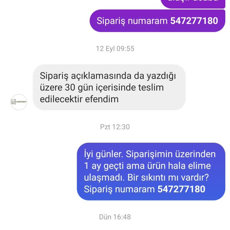 Teslim Edilmeyen Sipariş Ve İletişimsizlik Sorunu