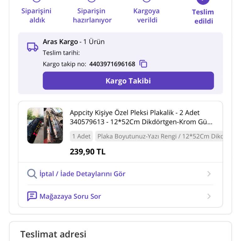 Teslim Edilmeyen Ürün Ve Yanıltıcı Sipariş Durumu