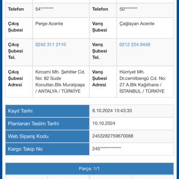 Teslim Edilmeyen Kargo Ve Yanlış Bilgilendirme