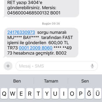 Halkbank Hesabım Olmadan Gelen SMS Ve Para Transferi