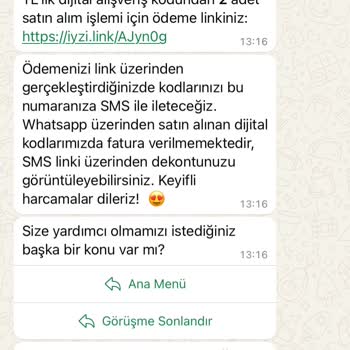 Dijital Alışveriş Kodları Teslim Edilmedi