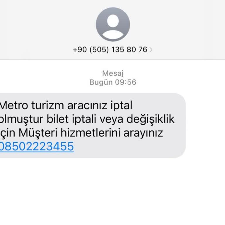 Metro Turizm İle Yaşanan İptal Sorunu