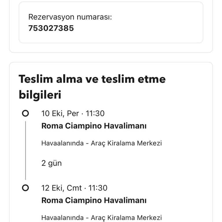 Araç Rezervasyonumun İptali Hakkında Yardım Talebi
