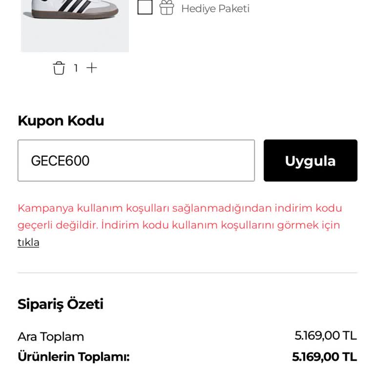 İndirim Kodu Kullanımında Yaşanan Sorunlar