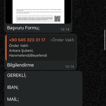 Önder Vakfı (Burs) Kişisel Bilgilerimle Yapılan Yanıltmaca Tehlikesi