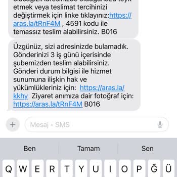 Aras Kargo Osmaniye Şubesi Adrese Teslimat Yapmıyor