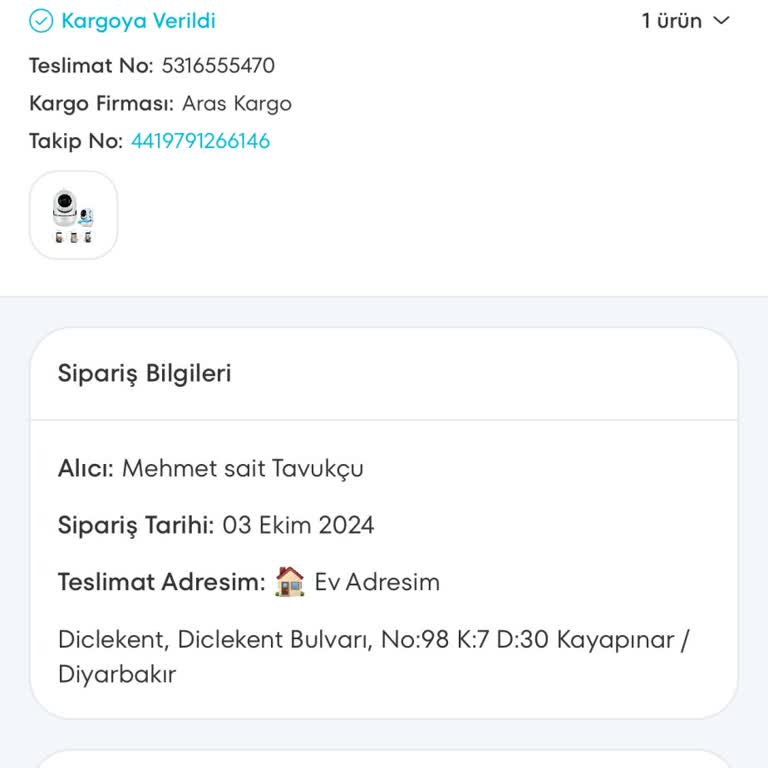 Aras Kargo'nun Diyarbakır Teslimat Sorunu Ve İletişim Eksikliği