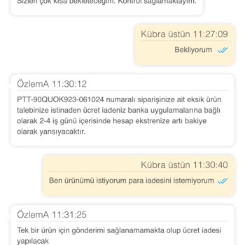 Eksik Ürün Ve Yetersiz Müşteri Hizmeti Deneyimi