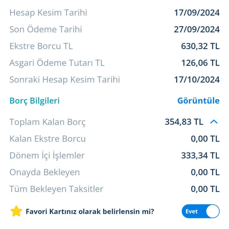 Kullanılmayan Kredi Kartı Borcu Şikayeti