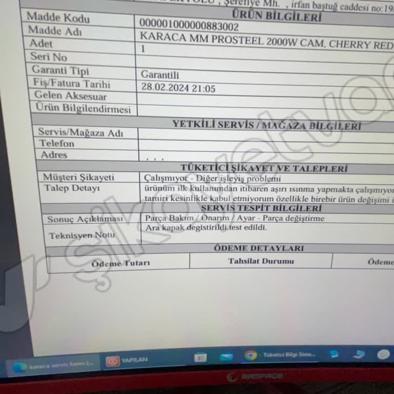 Karaca Züccaciye El Blender'ında Sürekli Isınma Sorunu