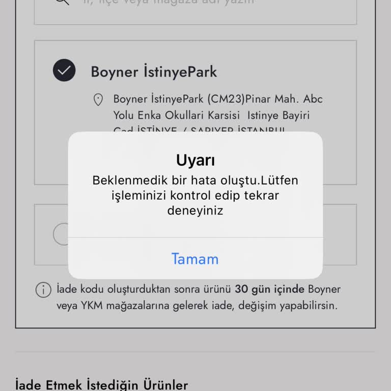 Boyner Uygulamasında İade Sorunu: Paramızla Rezil Oluyoruz