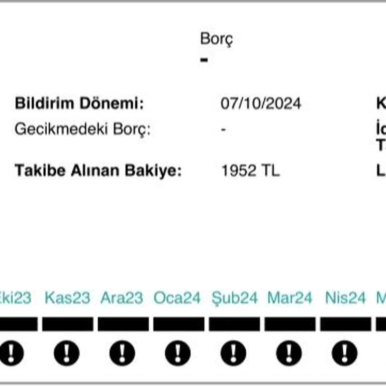 Findeks Raporunda Görünen Yasal Takip Borcu