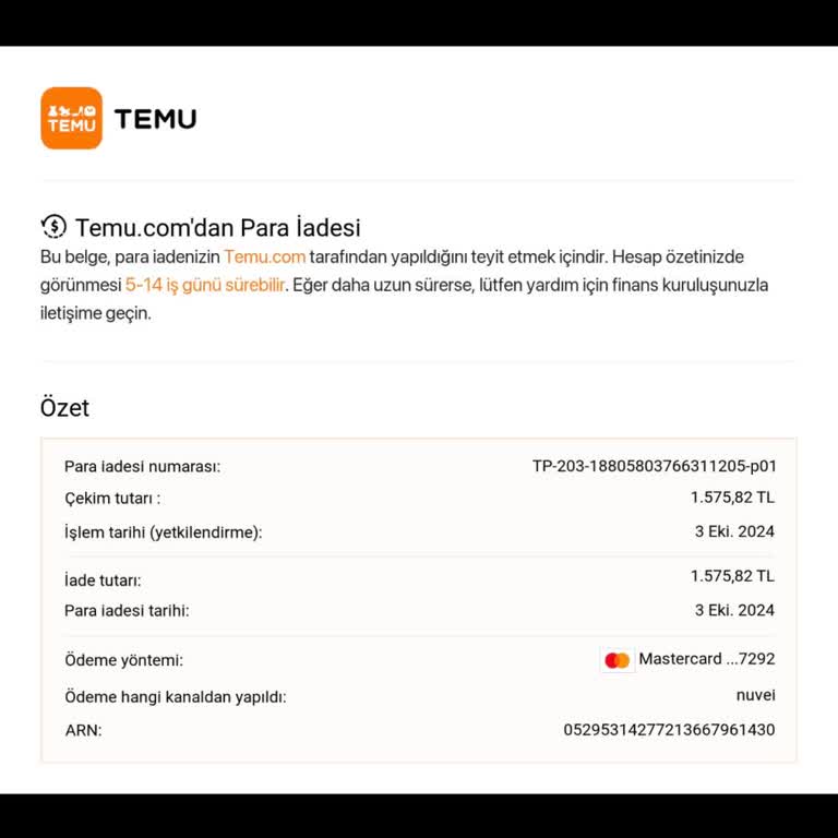 Ayakkabı İadesi Yapıldı, Ücret İadesi Yapılmadı