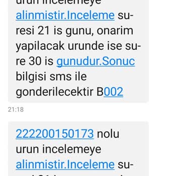 İnceleme Süresi Aşan Ürün İçin Geri Dönüş Bekleniyor