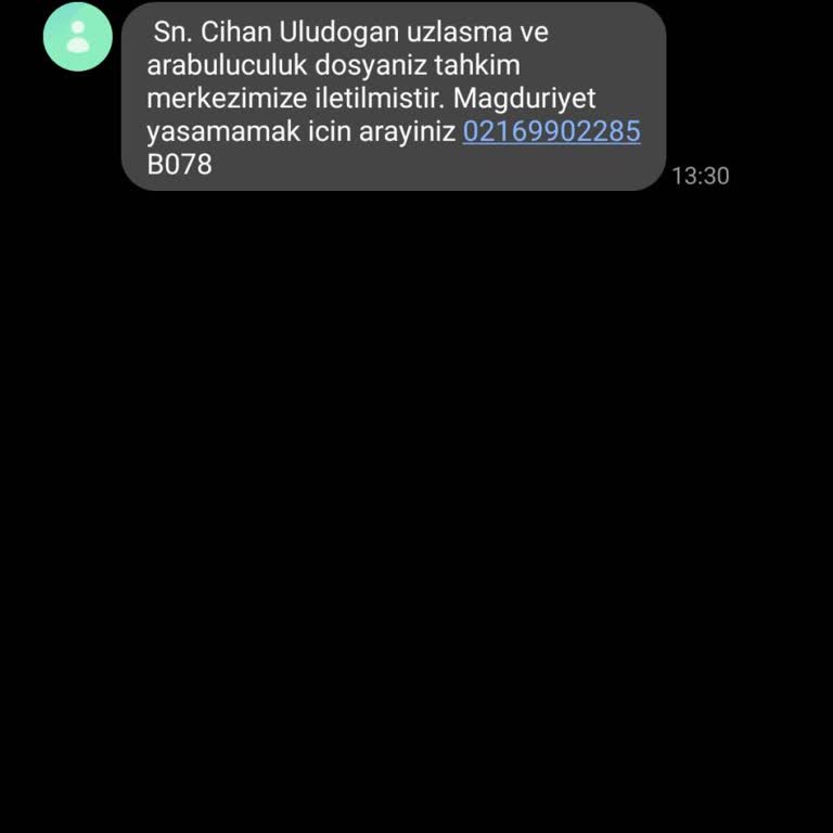 Arabuluculuk Ve Uzlaşma Mesajı Hakkında Endişe Verici Bildirim