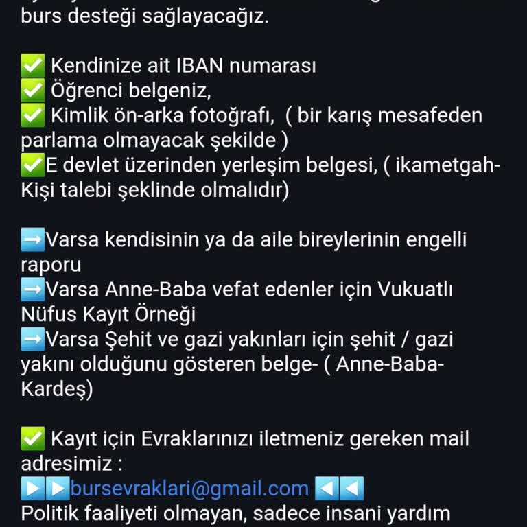 Burs Başvurusunda Kimlik Bilgilerimi Paylaşmanın Endişesi