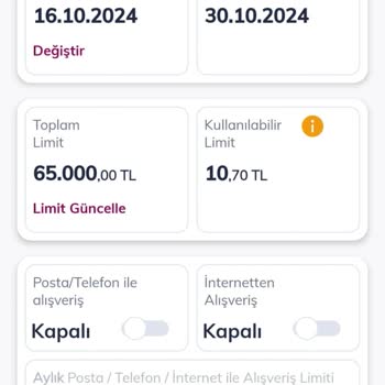 Kredi Kartı Limit Kısıtlaması Sorunu