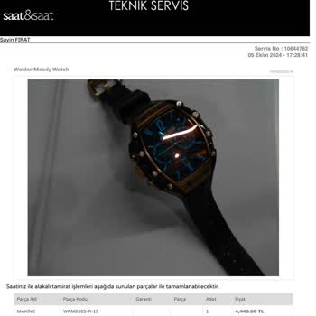 Welder W75 Saat: Pişmanlık Ve Müşteri Hizmetleri Sorunu