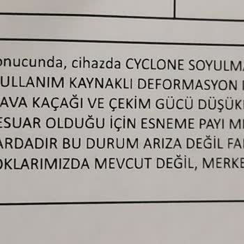 Dyson Süpürgede Kalite Sorunu Ve Yetersiz Müşteri Hizmeti
