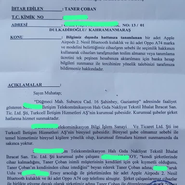 Yanlış Fatura Ve Hatalı Cihaz Tanımlamalarıyla Mağduriyet