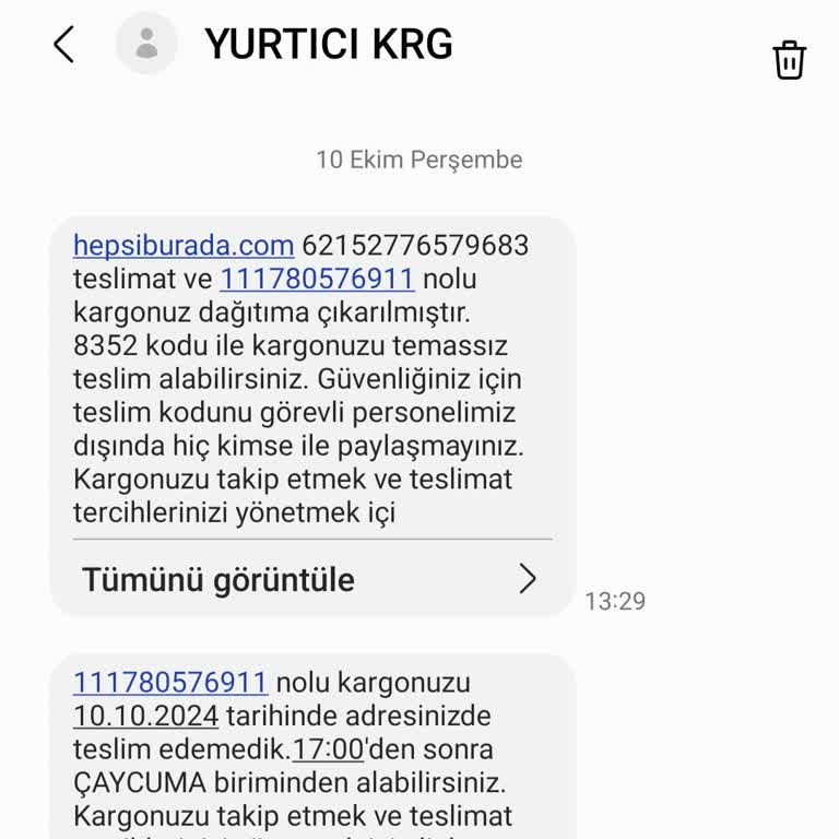 Yurtiçi Kargo İle İletişim Sorunları