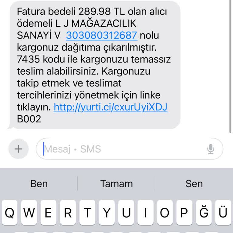 Yanlış Kargo Ve İletişim Sorunu