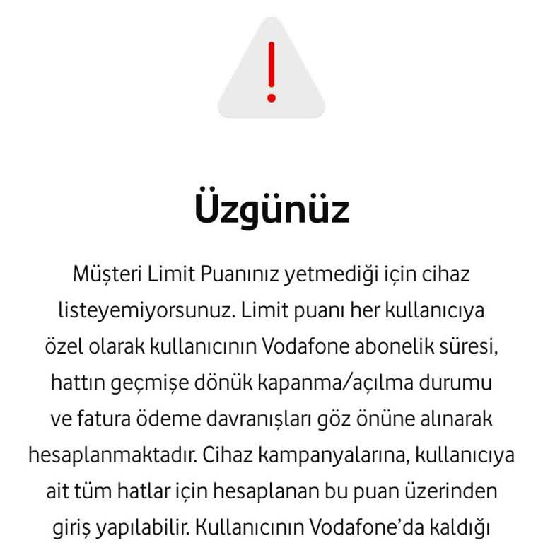 Vodafone Puanlarının Aniden Sıfırlanması