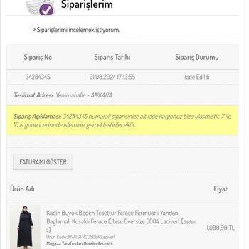İade Sürecinde Gecikme Ve İletişim Sorunları