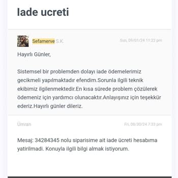 İade Sürecinde Gecikme Ve İletişim Sorunları