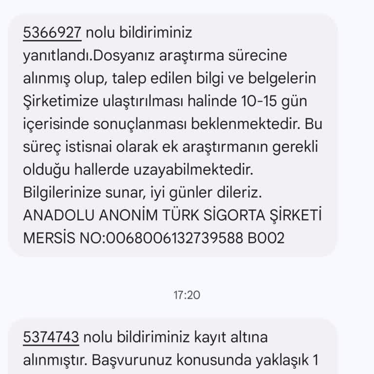 Anadolu Sigorta'da Onay Sürecinde Yaşanan Gecikme Mağduriyeti