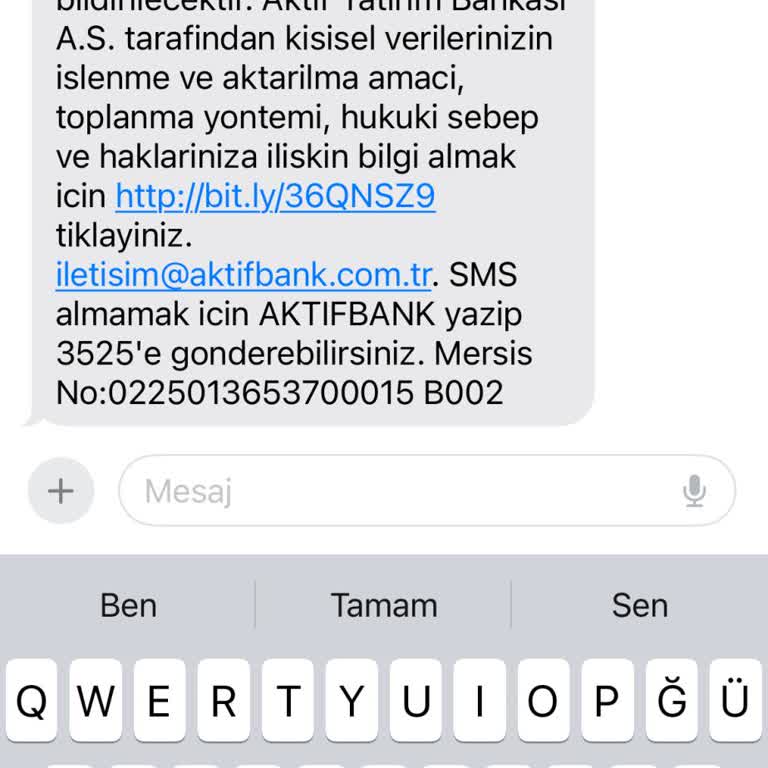 Yanlış Kredi Başvurusu Bildirimi