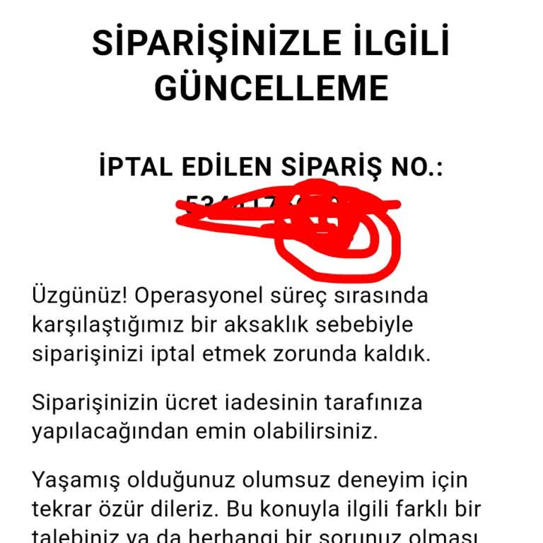 Zara'dan Sipariş İptali Ve İade Sorunu