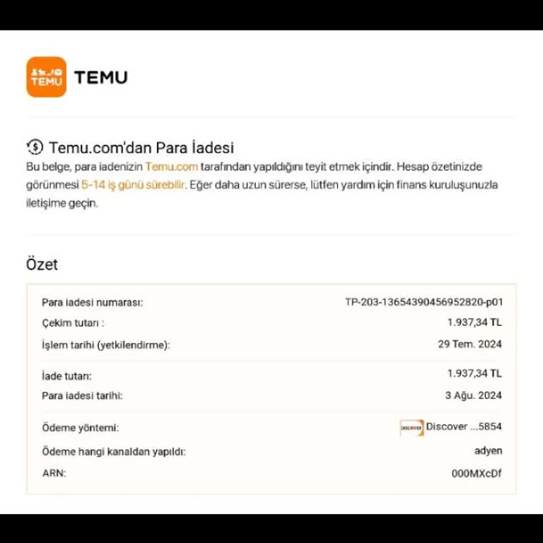 İade Sürecinde Temu Ve Ziraat Arasında Sıkıştım!