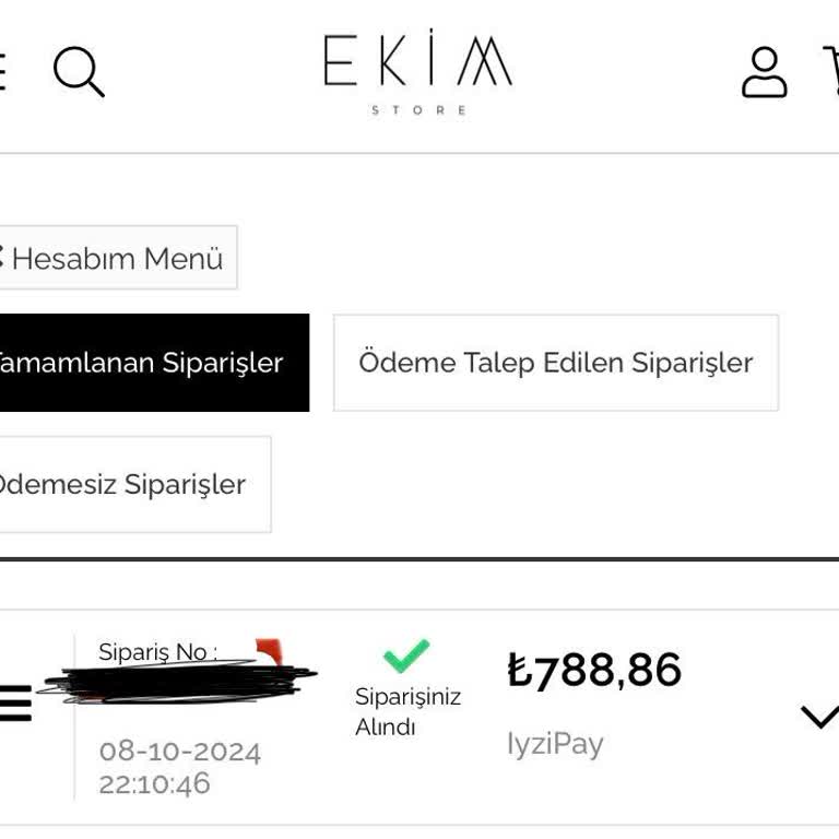 Ekim Store'dan Sipariş Sorunu Ve İletişim Eksikliği