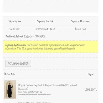 Sefamerve'den İade Ücretini Alamama Sorunu