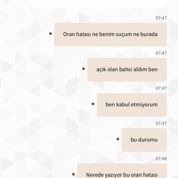 Yanlış Oran Nedeniyle İptal Edilen Bahis Ve Yetersiz Destek