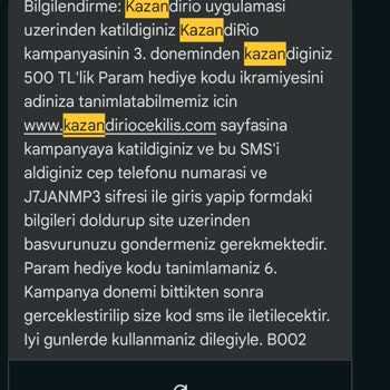 Kazandığım Ödülün Hesabıma Yatırılmaması