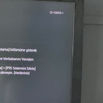 PS5 Digital Edition Hatası: CE-108255-1 Sorunu