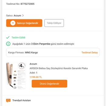 Kusurlu Ürün Ve Yetersiz Müşteri Hizmeti: Trendyol'dan Aldığım Arzum Düzleştirici Hayal Kırıklığı Yarattı