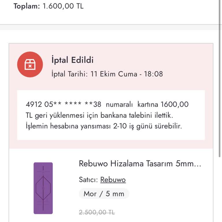 Boyner'den Hayal Kırıklığı: İptal Edilen Sipariş Ve Geri Ödeme Sorunu