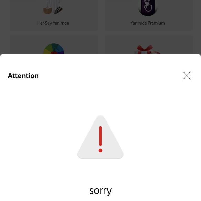 Vodafone Yanımda Uygulamasında Hediye Çarkı Sorunu