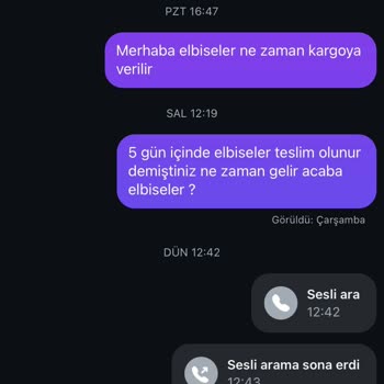 Binnaz Butik'ten Sipariş Edilen Elbiselerin Teslim Edilmemesi