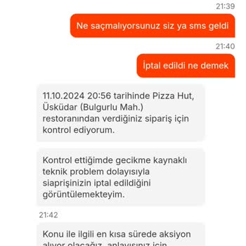 Migros Yemek'te İptal Edilen Sipariş Sorunu