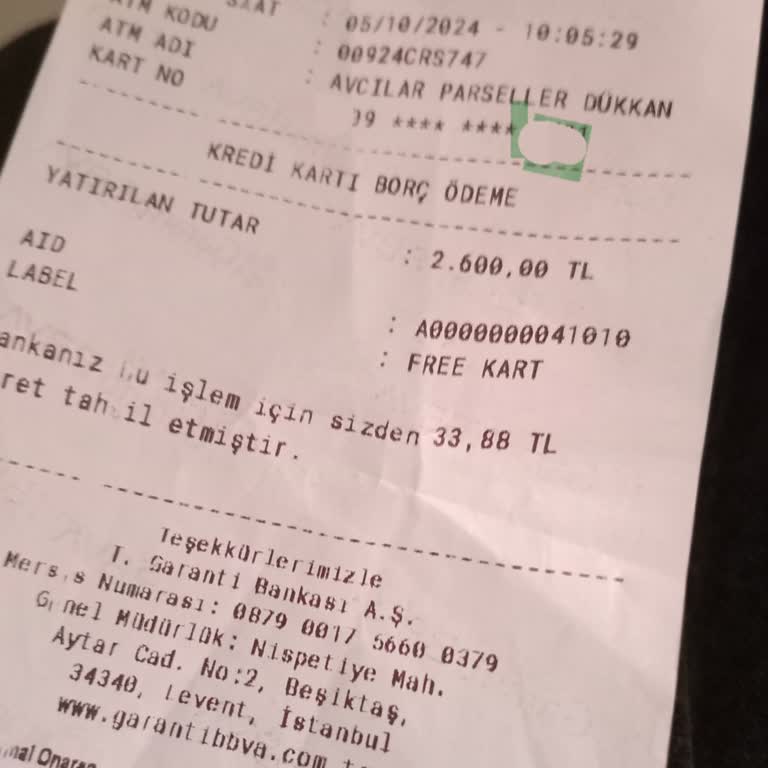 Garanti Bankası ATM'sinde Ödeme Sorunu Ve İade Gecikmesi